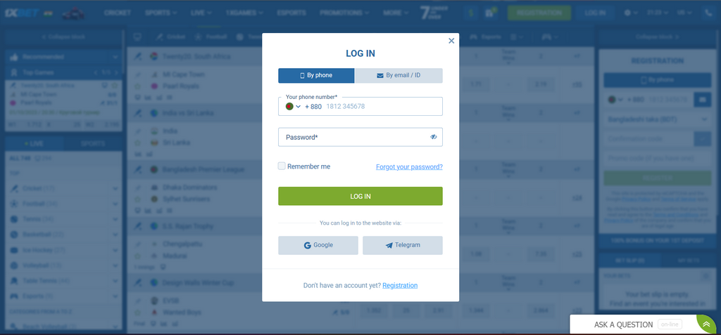 Pendaftaran dan Login 1xBet - Diperbarui untuk Juni 2025